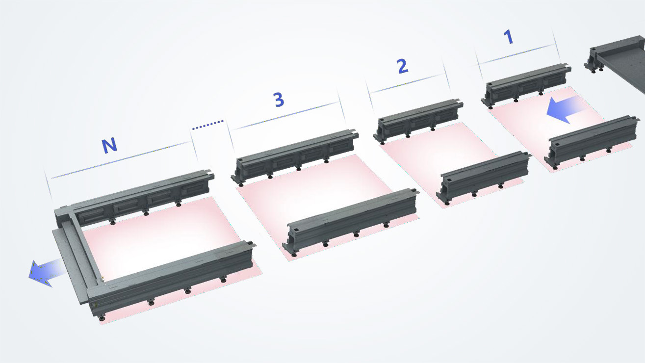 Modular and heavy-duty cutting table