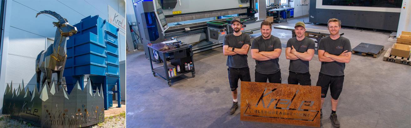Laser and bending duo for demanding metal processing in special formats
